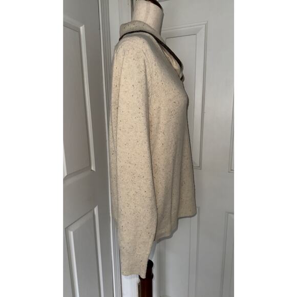 ANAPO lambswool blend - beige/ivory sweater - size L - Picture 5 of 8